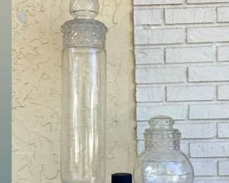 Antique Dakota glass Pharmacy glass Largest 33”H