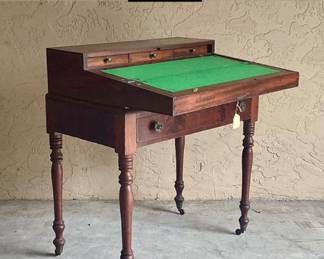 19th Century 2 part Campaign Desk