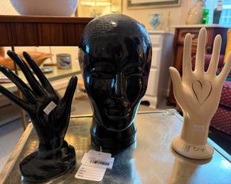 MCM Black Glass Mannequin Head