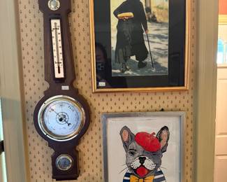 Framed Art, Vintage Weather Station