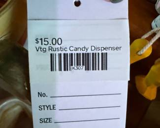 Vtg Rustic Candy Dispenser
