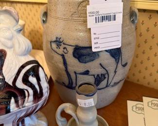 Rowe Pottery Covered Cow Crock