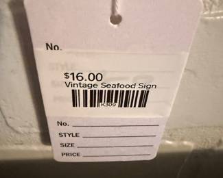 Vintage Seafood Sign