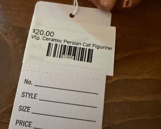 Vtg Ceramic Persian Cat Figurine