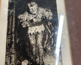 William Merritt Chase etching 