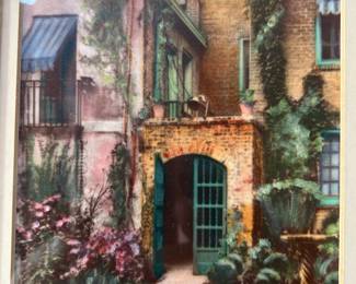 New Orleans signed hand-colored picture by Bennett Moore