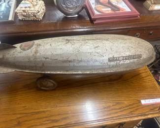 Graf steel Zeppelin, c. 1925, pull toy, width, 26 inches