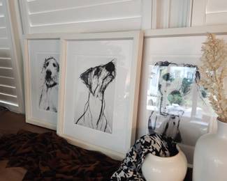 Dog Charcoal Drawings by Valerie Davide