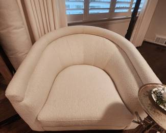 Barrel Chair and Ottoman