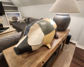 Leather Patchwork Pig