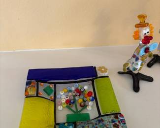 Murano Fused Glass Square Plate