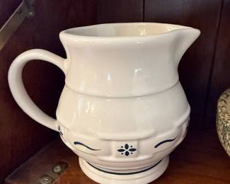 Longaberger Pottery Woven Traditions Pitcher