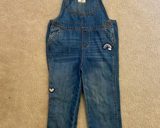 OshKosh B'gosh Blue Denim Overalls with Patches