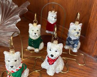 Joy to the World Collectibles Westie Dog Ornaments