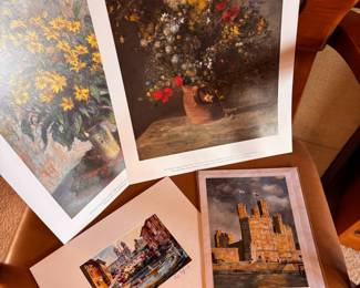 Pierre-Auguste Renoir Art Prints, Matted Piazza di Spagna Watercolor, Carnavon Castle Watercolor Print by M.A. Maybee