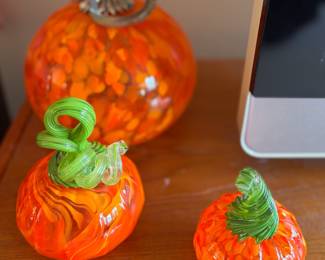 Blown Glass Art Glass Pumpkins