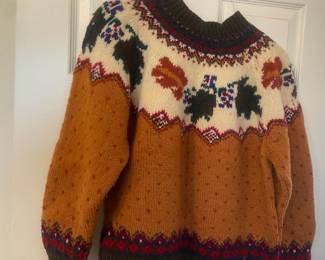 1980s GAP Women's Wool Nordic Style Sweater