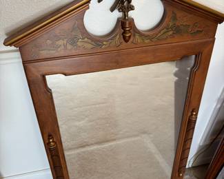 Tell City Early American Maple Wall Mirror with Eagle Motif