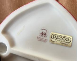 1980s Enesco Ceramic Valentines Day Bear Figurines