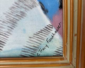 Framed Gardening Still Life Oil Painting by C. Tracy Fankhauser