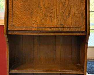 Victorain Oak Secretary Desk with Bookshelf
