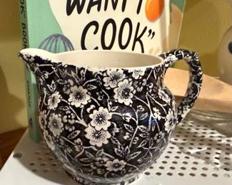 Burleigh Pottery "Black Calico" Small Dutch Jug