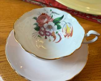 Paragon Bone China Pale Pink Floral Teacup & Saucer