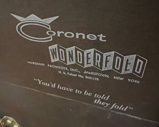 Pair of MCM Coronet Wonderfold Avocado Green Folding Chairs