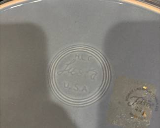 Feista Ware Homer Laughlin Yellow & Perwinkle Blue Oval Serving Platters