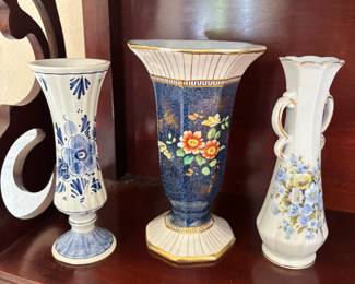 Delft Blue Floral Vase