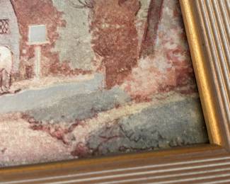 Pair of Framed Franklin Picture Foil Lithographs