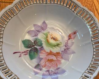Shofu China Floral Hand Painted Porcelain Bowl