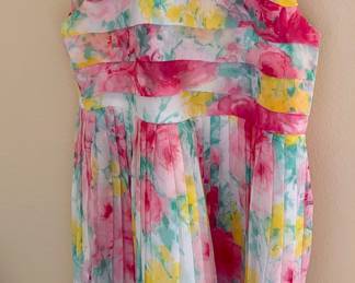 Janie and Jack Floral Front Bow Sleeveless Dress