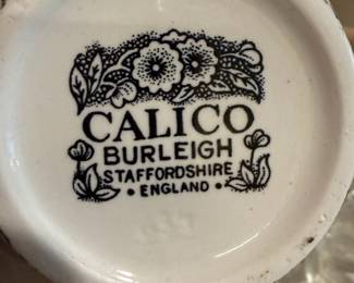 Burleigh Pottery "Black Calico" Small Dutch Jug