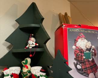 Animated and Musical Santa Reading Stories Christmas Decor