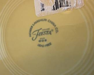 Fiesta Ware Homer Laughlin Yellow Chip and Dip Set