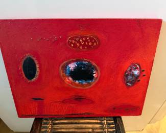 1998 Mixed Media on Panel "Space Holes" by Deborah Bell