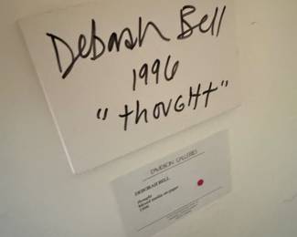 1996 Framed Mixed Media on Paper "Thought" by Deborah Bell