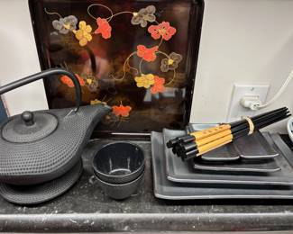 Japanese Cast Iron Tea Set