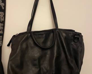 Marsèll Black Leather Carryall Tote Bag