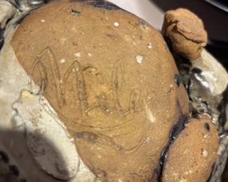 Pottery Chicken Utensil Holder – Signed by Artist