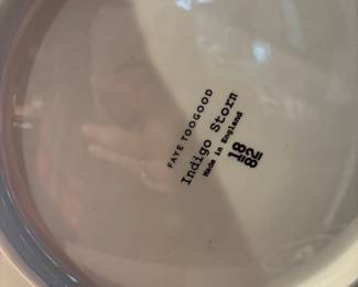 Pair of 1882 Ltd. Indigo Rain Ceramic Dinner Plates