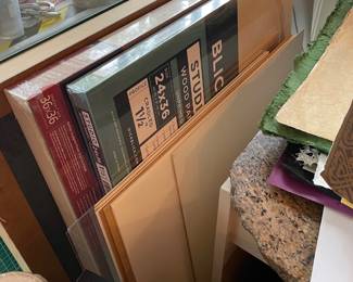 Ampersand Museum Series 36 x 36 Hardbord Painting Panel, Blick Studio 24 x 36 Wood Panel