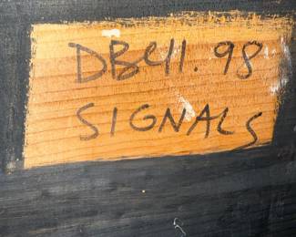 1998 Mixed Media Painting on Board "Signals" by Deborah Bell