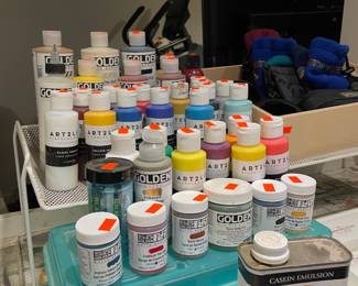 Art2Life CVP Paints, Golden Artist Colors SoFlat Matte Acrylic Paints, Richeson Mediums Shiva Series Casein Emulsion