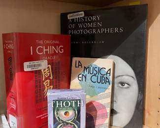 The Original I Ching Oracle: The Pure and Complete Texts with Concordance" by Rudolf Ritsema and Shantena Augusto Sabadini, Aleister Crowley Thoth Tarot Deck, A History of Women Photographers by author Naomi Rosenblum