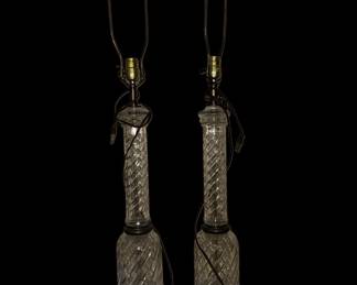 Vintage crystal lamp set 