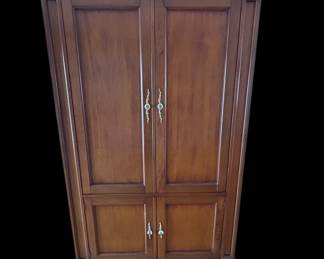 Solid wood entertainment center