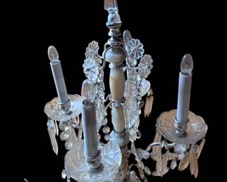 Crystal Candlebra Lamp-has small crack