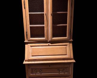 The Melrose Collection by Guy Chaddock & Co. made in California-Solid wood vintage desk/hutch with lighting 